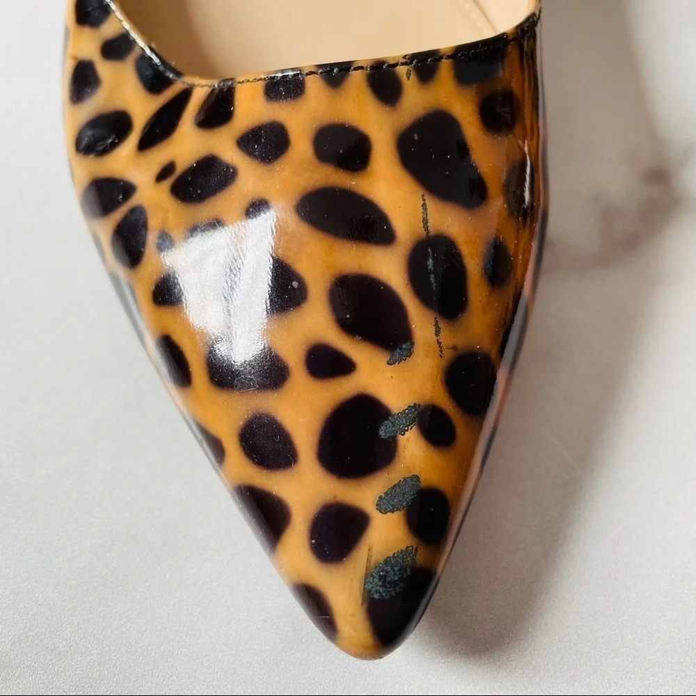 Via Spiga Animal Print Kitten Heels- 8